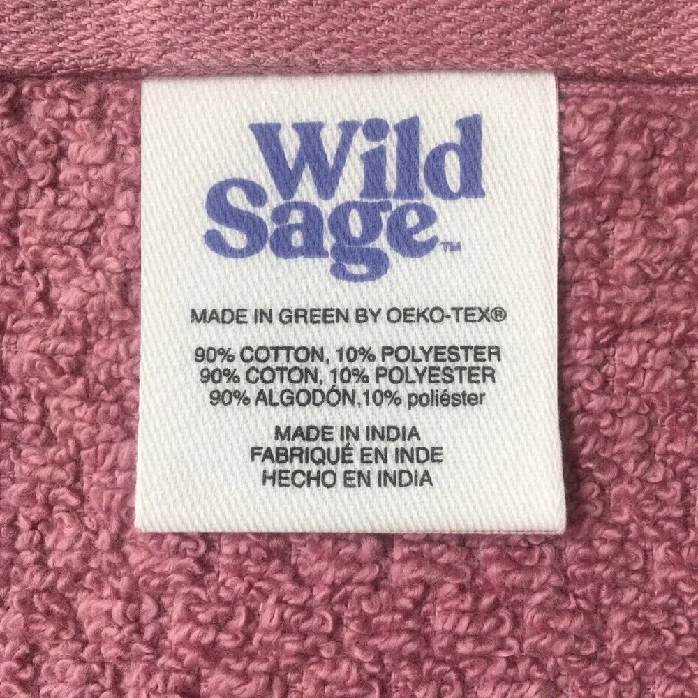 5 Wild Sage Savannah Quick Dry HAND Towels = PURPLE + PINK + NAVY + GRAY + BLUE